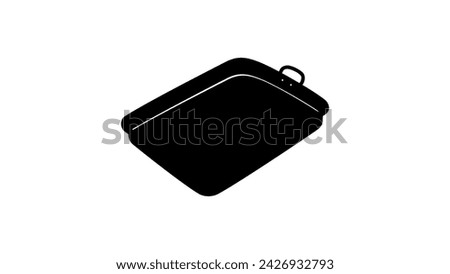 Full Oven Size Roasting Tin, black isolated silhouette