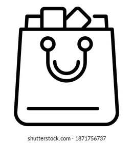 Full pack pharmacy icon. Outline full pack pharmacy vector icon for web design isolated on white background