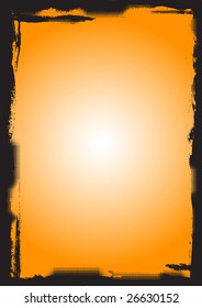Full Page black border with fading circles (Transparent vector so it can be overlaid onto other graphics and images)
