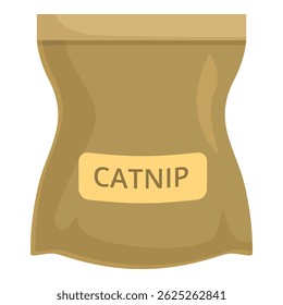 Full paper bag containing catnip, a plant that can make your cat very happy