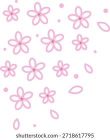 Padrão completo de flores de flor de cerejeira rosa