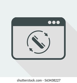 Full phone assistance application - Vector flat icon