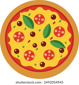 A Full Pizza Vector 
illustration.