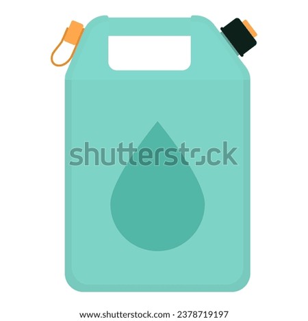 Full plastic water canister isolated, travel and storage concept