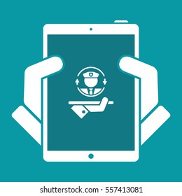 Full police protection - Vector web icon