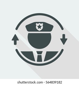 Full police and security service - Vector web icon