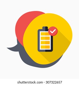 Full power icon, vector illustration. Flat design style with long shadow,eps10