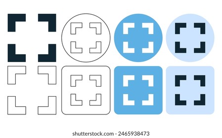 full, range, scale, size, wide, maximize screen icon sign symbol ui and ux design, glyphs and stroke line icon