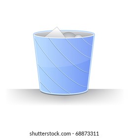 full recycle bin icon vector illustration
