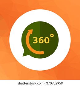 Full rotation sign icon