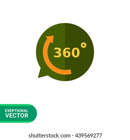 Full rotation sign icon