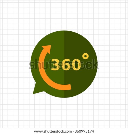 Full rotation sign icon