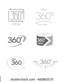 Full rotation sign icons.