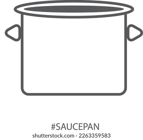 A full saucepan on a white background with copy space