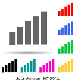 full scale signal multi color style icon. Simple thin line, outline vector of web icons for ui and ux, website or mobile application