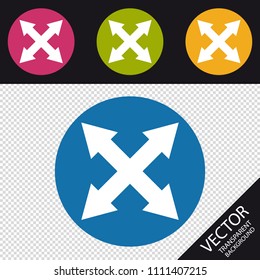 Full Screen Arrows - Vector Illustration - Isolated On Transparent Background