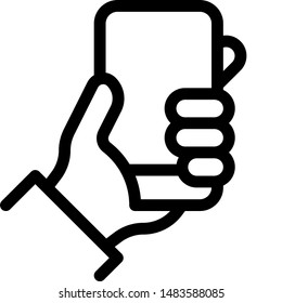 Full screen to body ratio cell phone in hand