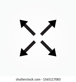 Full screen button vector sign icon