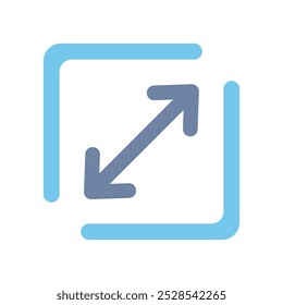full screen concept line icon. Simple element illustration. full screen concept outline symbol design.