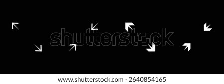 Full screen and exit full screen, Extend, Re-size Enlarge arrow, Zoom, Inside, Outside arrow icon. Minimize and maximize icon symbol logo illustration