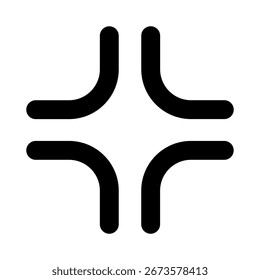 Full screen exit icon isolated on white background vector illustration