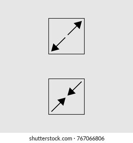 Full screen and Exit full screen icon isolated