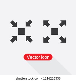 Full Screen And Exit Full Screen Icon Vector Illustration Eps10
