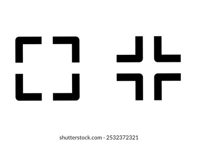 tela cheia e sair de ícones de tela cheia no fundo branco