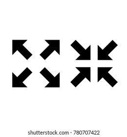 full screen and exit full screen symbol