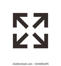 Full screen flat icon, vector illustration