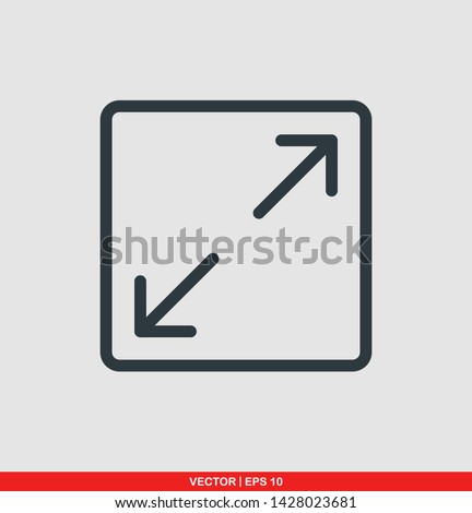 Full screen flat icon, vector illustration on gray background