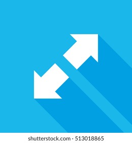 Full Screen Flat Long Shadow Icon