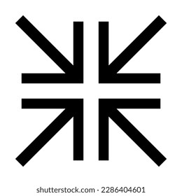 Full screen icon. Arrow mark icon. Vector isolated on white background.