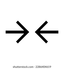 Full screen icon. Arrow mark icon. Vector isolated on white background.