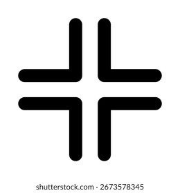 Vollbild-Symbol. Pfeilsymbol. Vektor einzeln auf weißem Hintergrund. Vektorgrafik