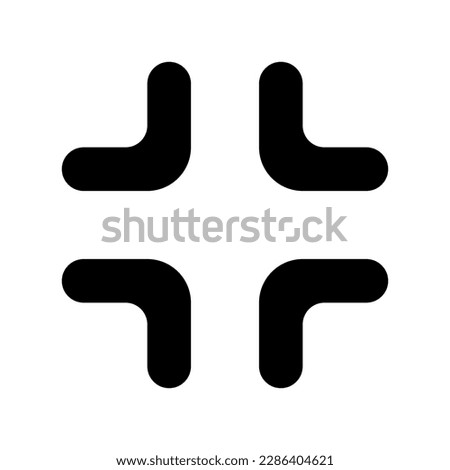 Full screen icon. Arrow mark icon. Vector isolated on white background.