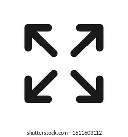 Full screen icon. Arrows square. Vector illustration isolated