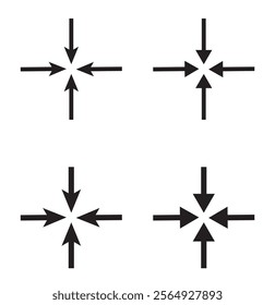 Full screen Icon. Big Small Size Illustration. Minimize Maximize Frame Icon. Video Expand Reduce Icon, Vector Illustrator