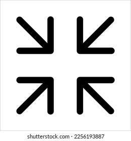 Full screen icon, Expand to full screen sign and symbol. Arrows symbol. vector illustration on white background