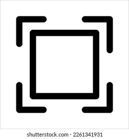 Full screen icon, Expand to full screen sign and symbol. Arrows symbol. vector illustration on white background