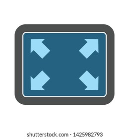 full screen icon. flat illustration of full screen vector icon for web