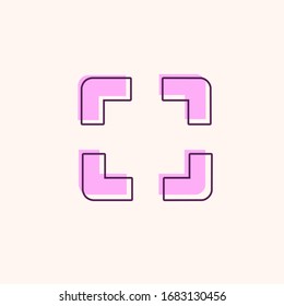 Full screen icon flat style 