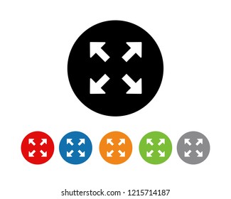 Full Screen icon flat symbol vector