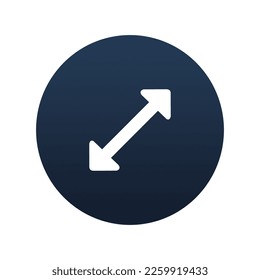 Icono de pantalla completa, ilustración plana vectorial para interfaz web y móvil, EPS 10