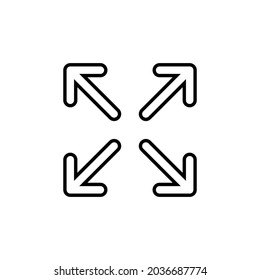 Full screen icon, Fullscreen symbol, Maximize to full screen icon