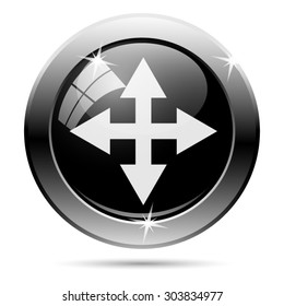 Full screen icon. Internet button on white background. EPS10 vector 