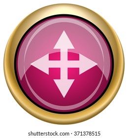 Full screen icon. Internet button on white background. EPS10 vector.
