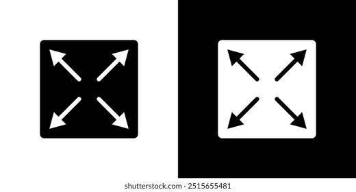 Ícone de tela cheia logotipo definir vetor