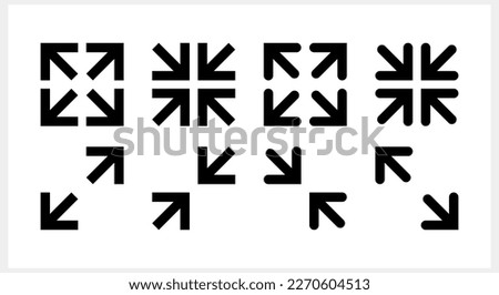 Full screen icon Max min Stencil Vector stock illustration EPS 10