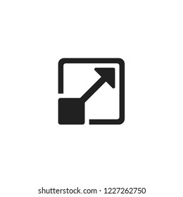 Full screen icon, Maximize symbol, vector illustration